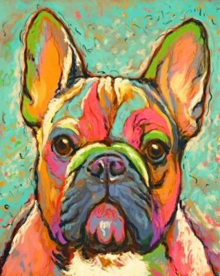 Abstract French Bulldog Art Paint By Number