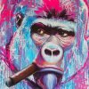 Abstract Gorilla Paint By Number