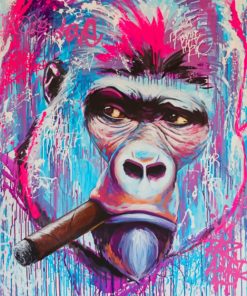Abstract Gorilla Paint By Number