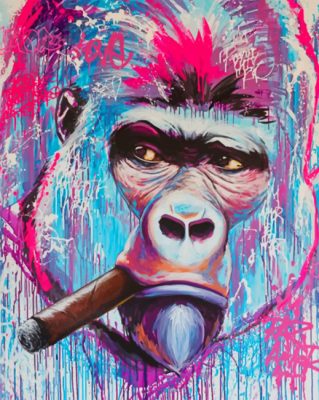 Abstract Gorilla Paint By Number