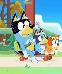 Aesthetic Bluey Beach Paint By Number