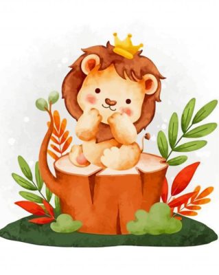 Cute Boho Lion Paint By Numbers art