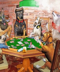 Aesthetic Dogs Playing Poker Paint By Number