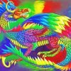 Aesthetic Rainbow Dragon Paint By Number
