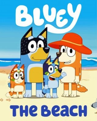 Bluey Beach Paint By Numbers - Numeral Paint Kit