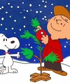 Charlie Brown Xmas Paint By Numbers art