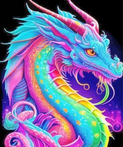 Colored Dragon Paint By Number