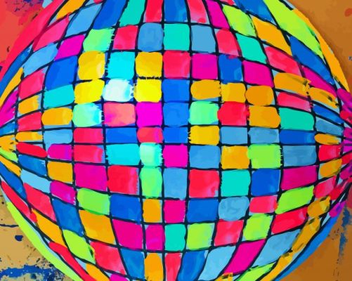 Colorful Disco Ball Paint By Number art