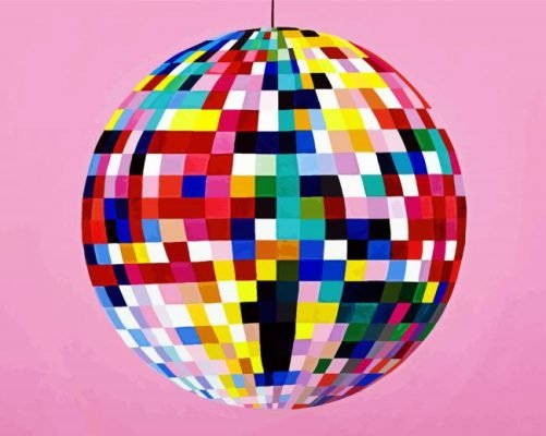 Colorful Disco Ball Paint By Number