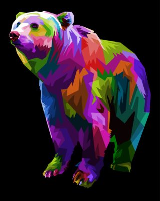 Colorful Bear Pop Art Paint By Number