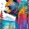 Aesthetic Colorful Bear Paint By Number