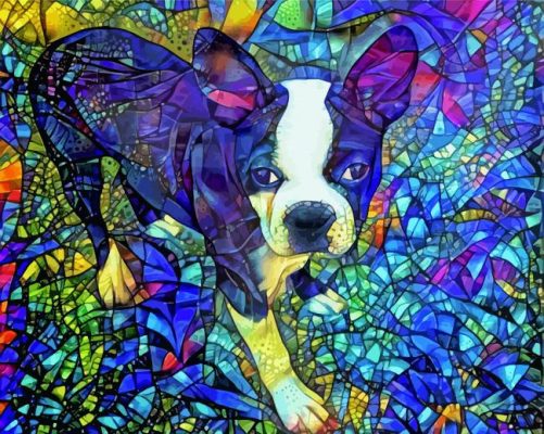 Artistic Boston Terrier Paint By Number