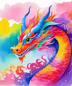 Colorful Chinese Dragon Paint By Number