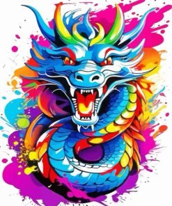 Colorful Dragon Art Paint By Number