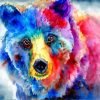 Colorful Grizzly Paint By Number