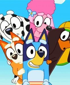 Cute Bluey Characters Paint By Number