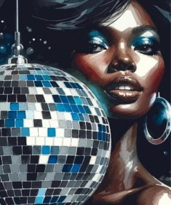 Disco Ball Girl Paint By Number