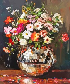Disco Ball Vase Paint By Number