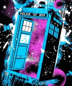 Tardis Splatter Paint By Number