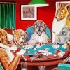Poker Paws Paint By Number