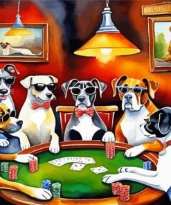 Poker Pawsitivity Paint By Number
