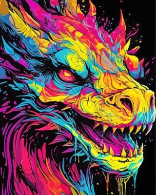 Dragon Pop Art Paint By Number