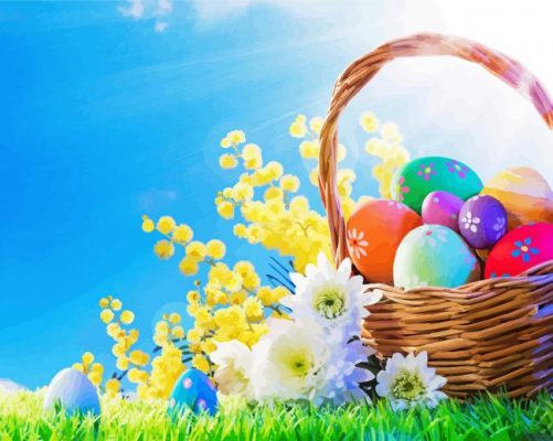 Easter Colorful Eggs Paint By Number