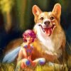 Fairy And Corgi Paint By Number