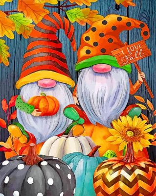 Fall Gnomes Paint By Number