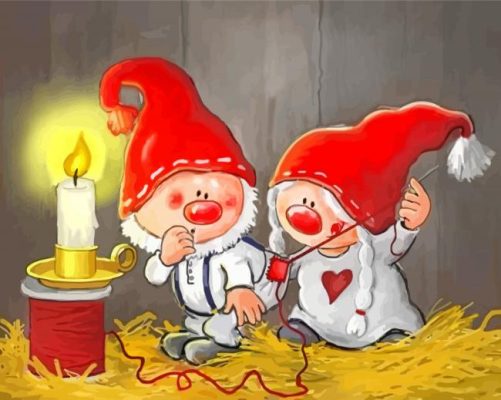 Gnome Couple Paint By Number