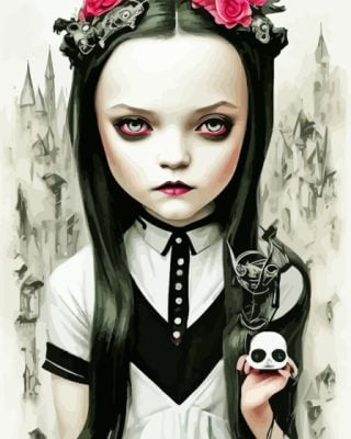 Gothic Weird Girl Paint By Number