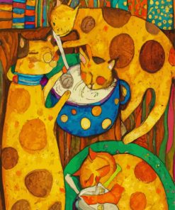Gustav Klimt Cats Paint By Numbers