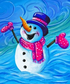 Happy Snowman Paint By Number