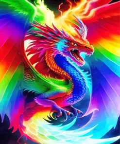 Mad Colorful Dragon Paint By Number