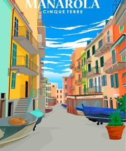 Manarola Town Paint By Number