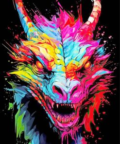 Pop Art Dragon Paint By Numbers