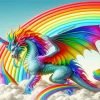 Rainbow Fantasy Dragon Paint By Number