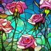 Roses Stained Glass Paint By Number