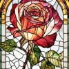 Rose Stained Glass Paint By Number