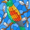 Stained Glass Bird Paint By Number