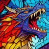 Stained Glass Dragon Paint By Number