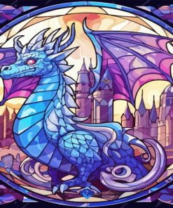 Stained Glass Dragon Paint By Number