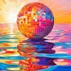 Sunset Disco Ball Paint By Number