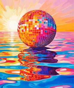 Sunset Disco Ball Paint By Number