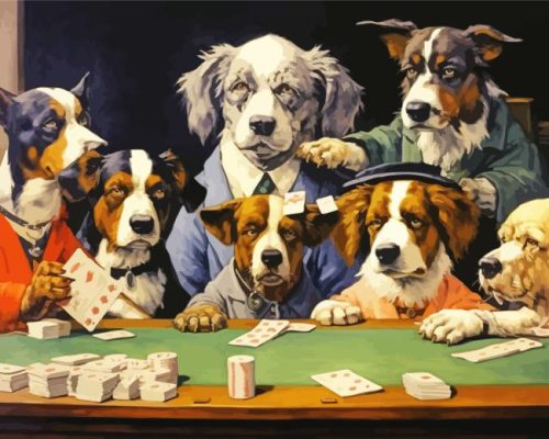 Poker Players Paint By Number