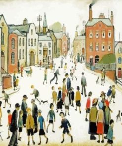 A Town Square Lowry Paint By Numbers