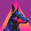 Abstract Doberman Paint By Number