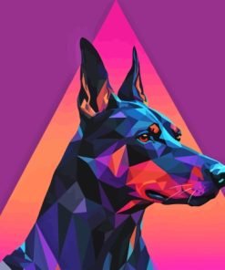 Abstract Doberman Paint By Number