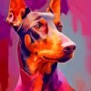 Abstract Doberman Paint By Number