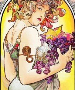 Alphonse Mucha Fruit Paint By Numbers
